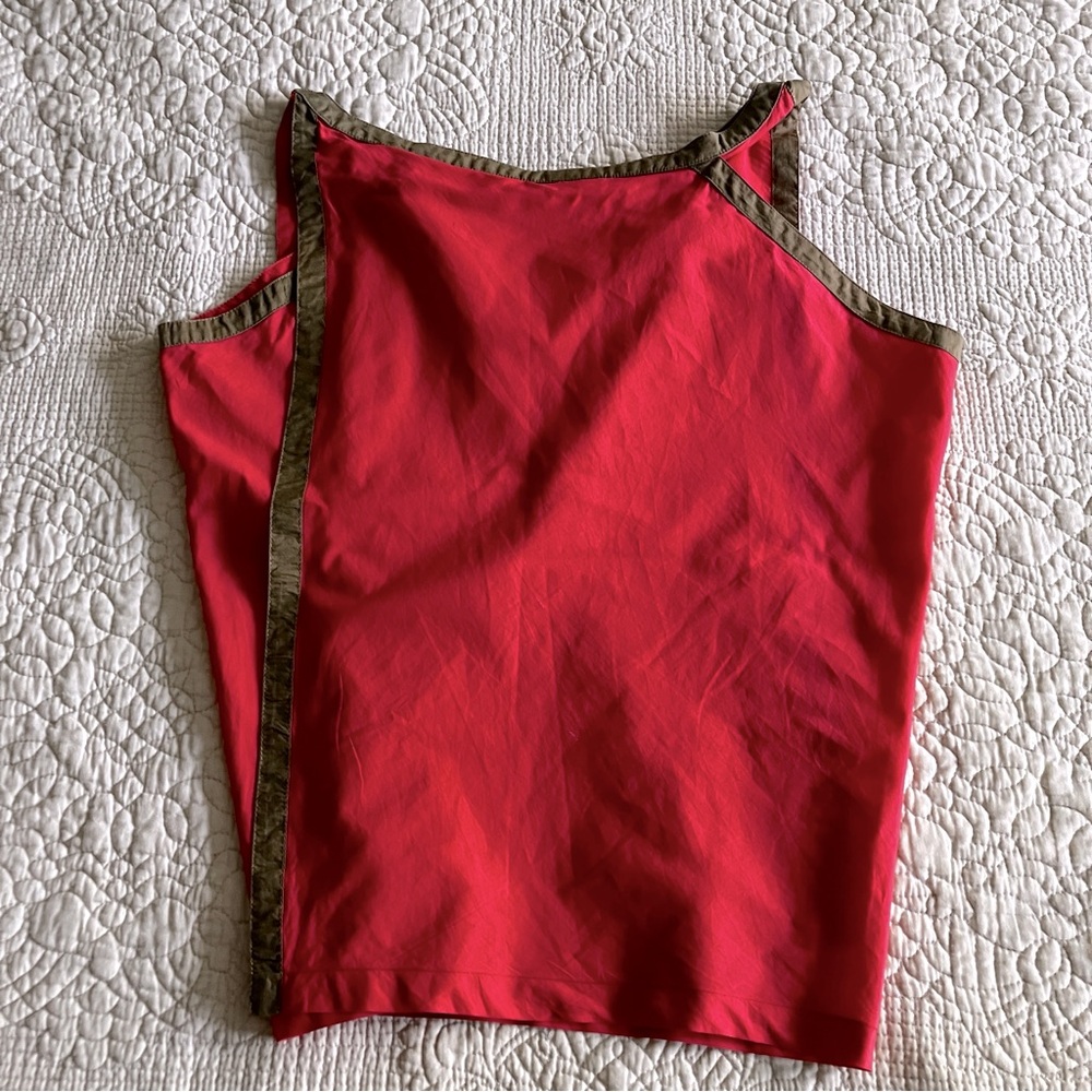 VTG Gianni Versace red/ brown cotton tank - Picture 4 of 10
